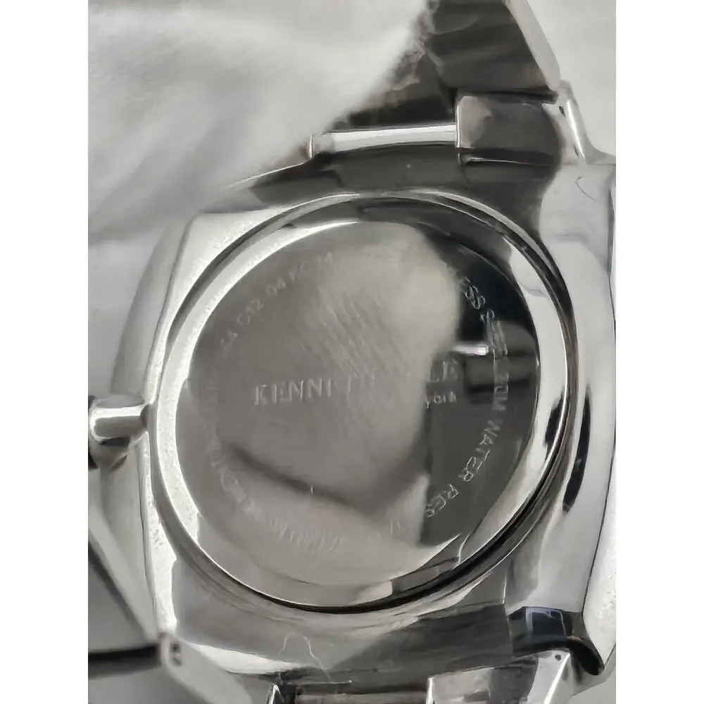 NWOT Mens Kenneth Cole New York KC 3437 Thin Quartz Watch New Battery Runs
